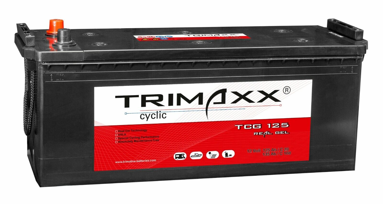 TRIMAXX GEL TCG125 12V 125Ah Versorgerbatterie Solarbatterie