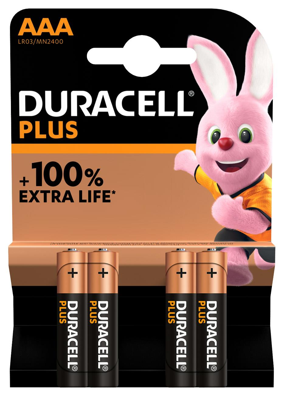 DURACELL Plus 100% Power MN2400-K4 Blister á 4 Stk Batterie 1,5V LR03 AAA Micro