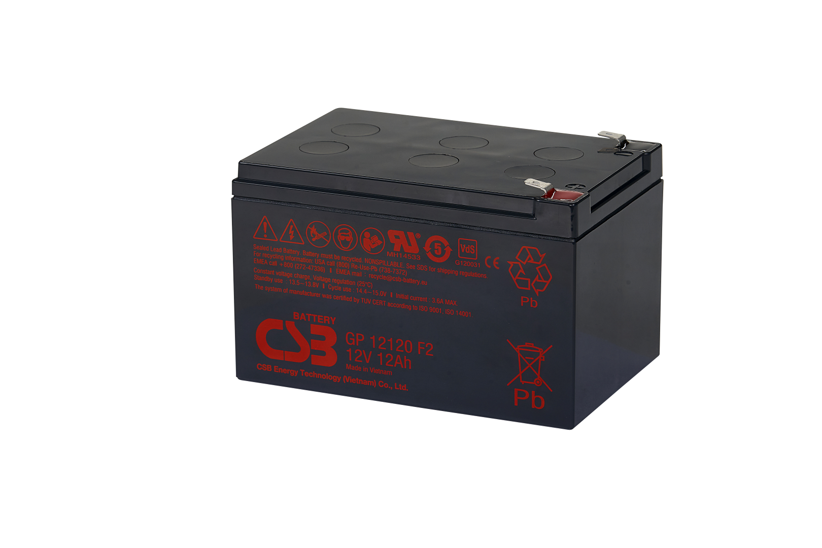 CSB GP12120 AGM Akku (12V / 12.0Ah)