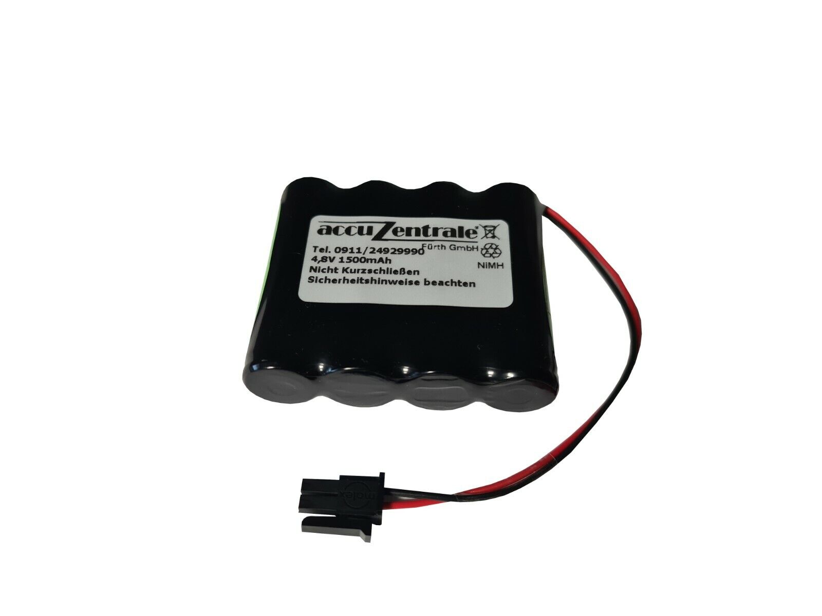 Akkupack Notleuchte 4,8V 1500mAh passend für Inotec 890015