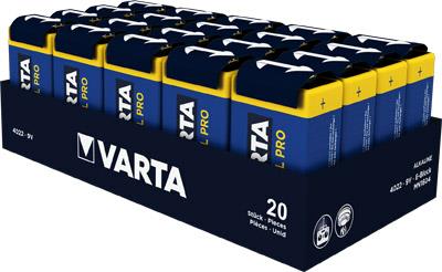 VARTA 4022 Industrial E / 6LR61 9V-Block Batterie (20er Packung)