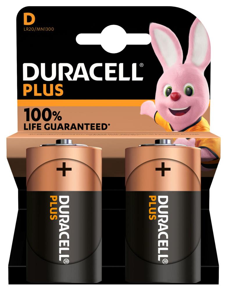 DURACELL Plus 100% Power MN1300-K2  Blister á 2 Stk. Batterie 1,5V LR20 D Mono