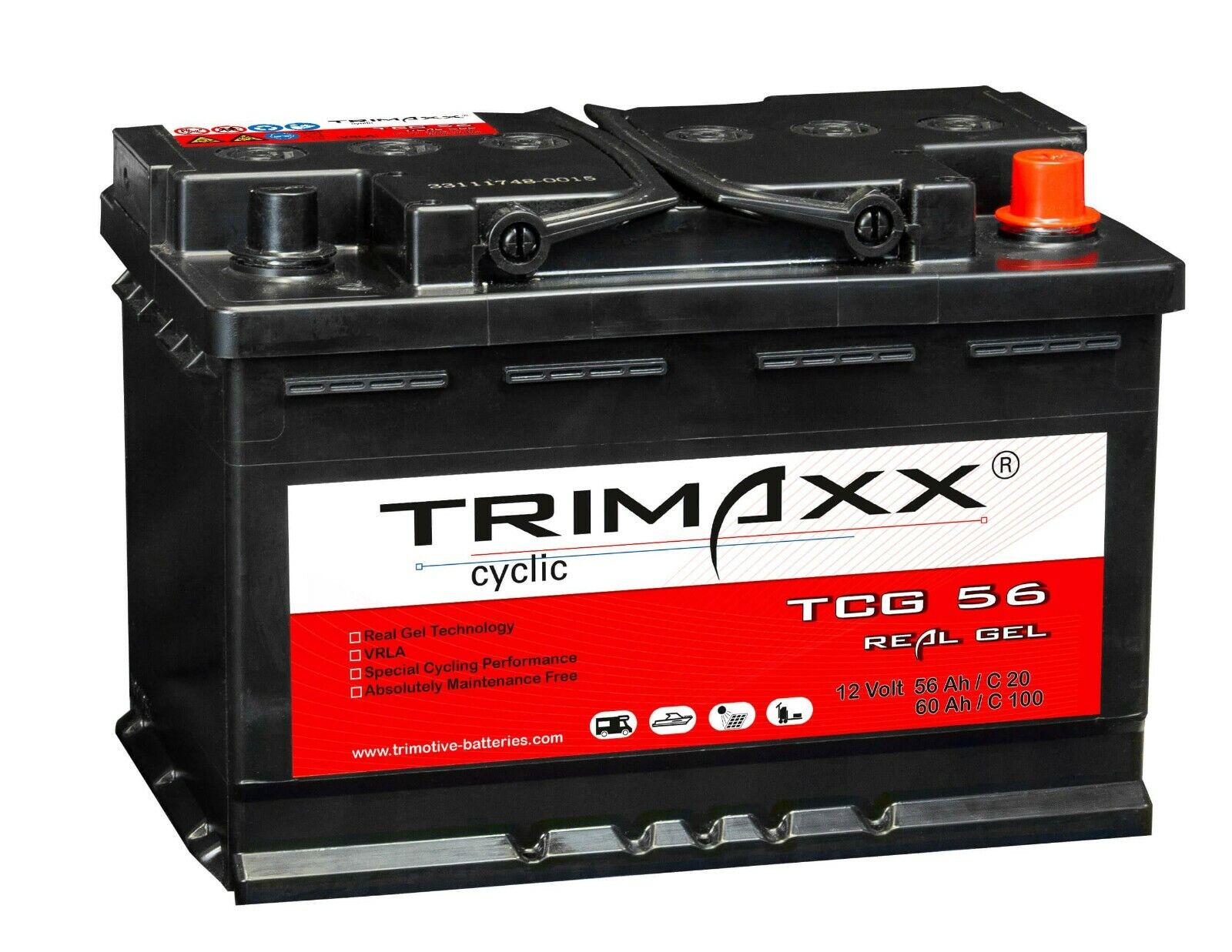 TRIMAXX GEL TCG56 12V 56Ah Versorgerbatterie Solarbatterie